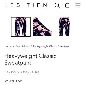 NWOT LES TIEN Very high end super cute, buttery soft tie dye joggers. Men’s size